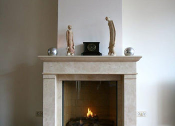 Gesloten Gasgestookte Inbouwhaard in schouw