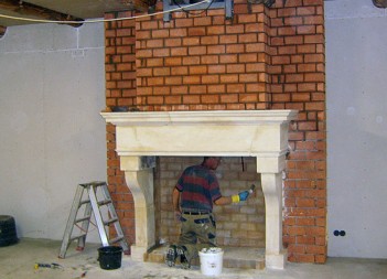 Kasteel schouw in aanbouw